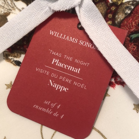 Williams Sonoma "Twas The Night" Place Mats - Set Of 4 - New With Tags - Picture 2 of 2